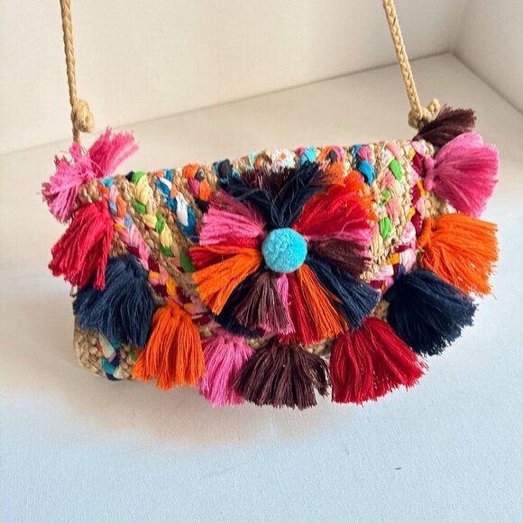 Circus Sam Edelman Colourful Fringe Tassel Crossbody Bag - Picture 4 of 7